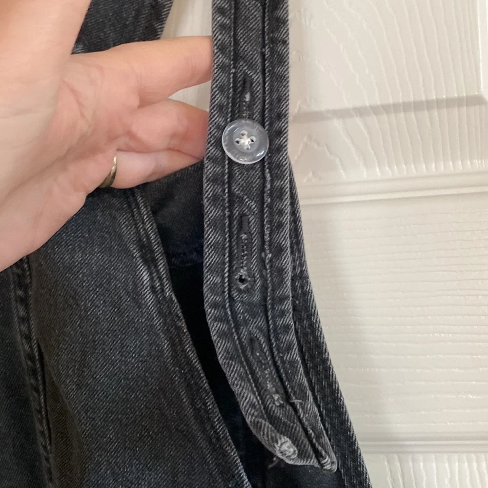 Old Navy girls distressed overalls